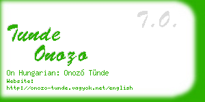 tunde onozo business card